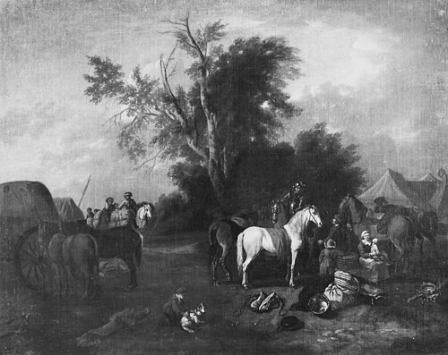 Lagerszene, , Pieter van Bloemen