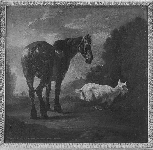 Pferd und Ziege in Landschaft, 1688, Pieter van Bloemen