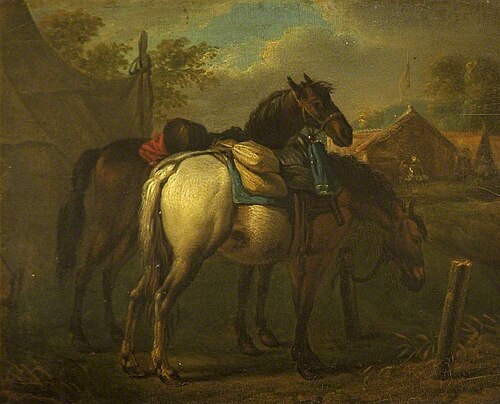 Two Pack Horses, 1693, Pieter van Bloemen