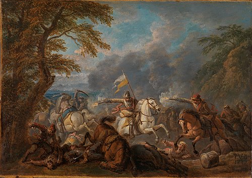Cavalry battle, 1717, Pieter van Bloemen