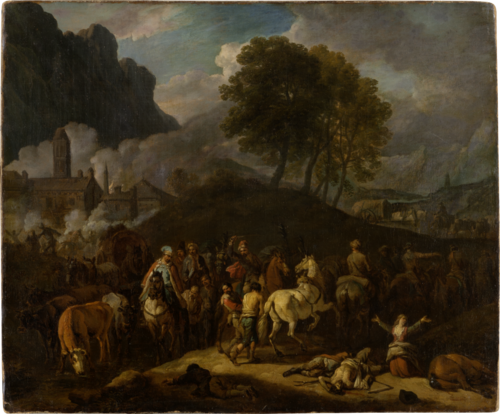 Soldiers Depart after Plundering, 1689, Pieter van Bloemen