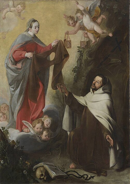Maria überreicht dem Karmelit Simon Stock das Skapulier, 1632, Johann Ulrich Loth