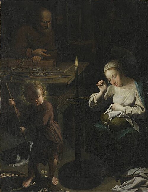 Die Heilige Familie in der Zimmermannswerkstatt, 1635, Johann Ulrich Loth