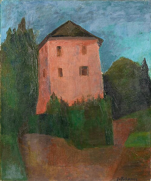 Das rote Haus, 1915, Johann Tscharner