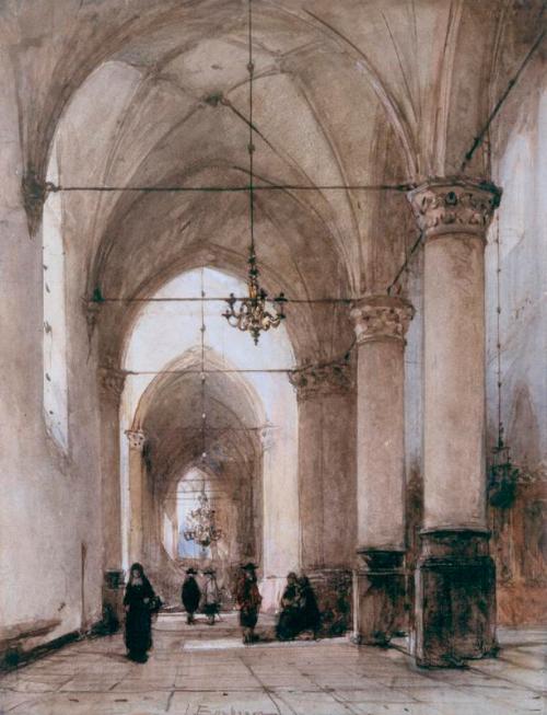 Johannes Bosboom - Interior of a Dutch Church, 1873, Johannes Bosboom