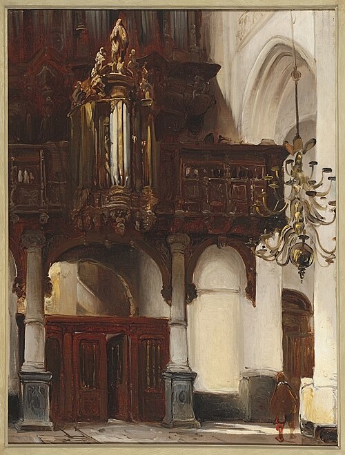 Het orgel van de St. Janskerk te ’s-Hertogenbosch., 1839, Johannes Bosboom