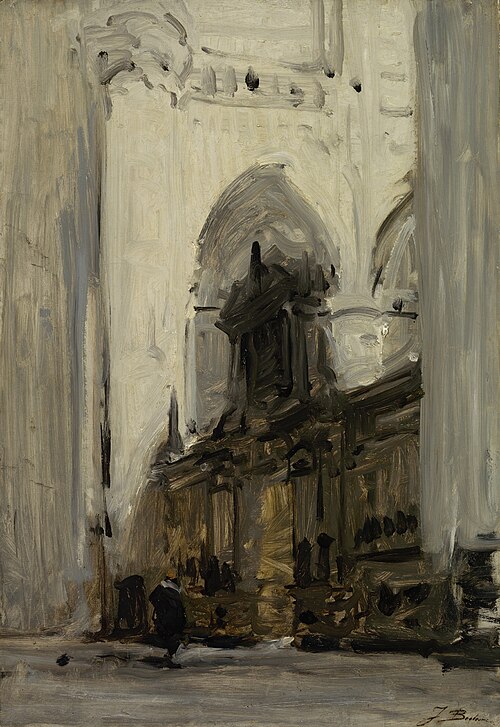 Choir screen of the Nieuwe Kerk, Delft, 1885, Johannes Bosboom