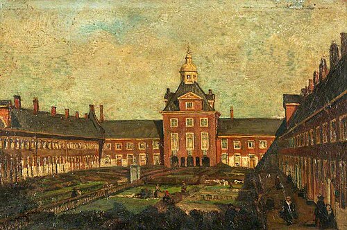 Almshouses at Het Hofje van Nieuwkoop, , Johannes Bosboom