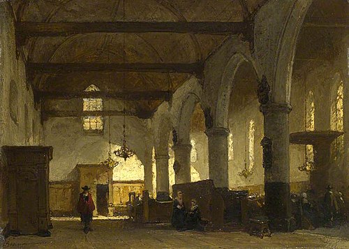 The Interior of the Bakenesserkerk, Haarlem, 1872, Johannes Bosboom