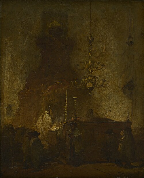 Synagoge in de Wagenstraat te Den Haag, 1877, Johannes Bosboom