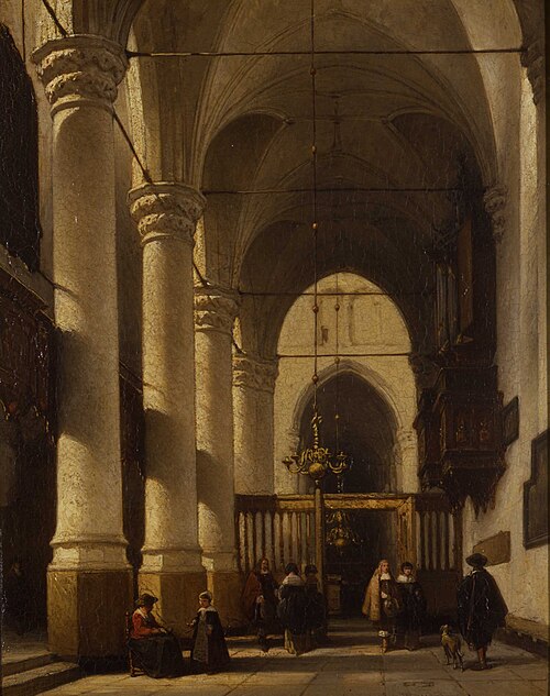 De Grote- of St. Jacobskerk in Den Haag, 1865, Johannes Bosboom