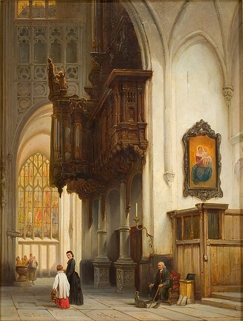 Het orgel in de Sint-Janskerk te 's-Hertogenbosch, 1840, Johannes Bosboom