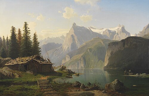 On Lake Lucerne, 1859, Johannes Bartholomäus Duntze