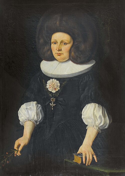 Bildnis einer Dame mit Gebetbuch, 1672, Johannes Dünz