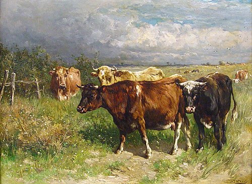 Cattle in Pasture, , Johannes Hubertus Leonardus de