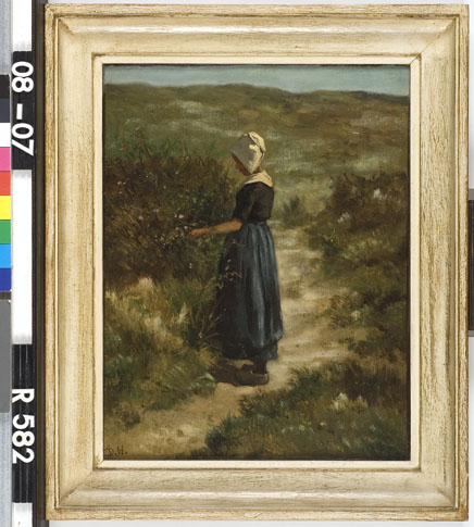 Meisje bij een struik, 1850, Johannes Hubertus Leonardus de