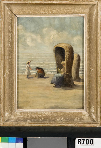 Vrouw en kinderen aan het strand, 1850, Johannes Hubertus Leonardus de