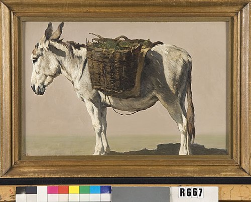Studie van een lastezel, 1850, Johannes Hubertus Leonardus de