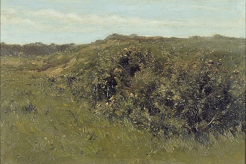 Dune landscape with shrubberies, 1850, Johannes Hubertus Leonardus de