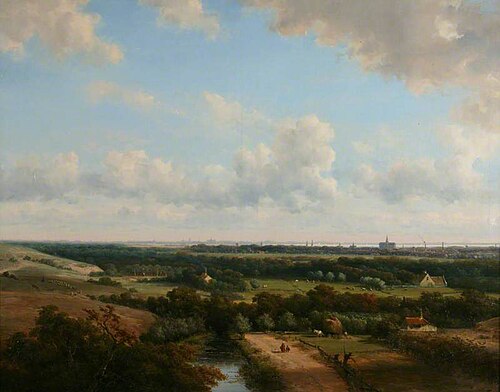 Haarlem from the Dunes, 1869, Johannes Josephus Destrée
