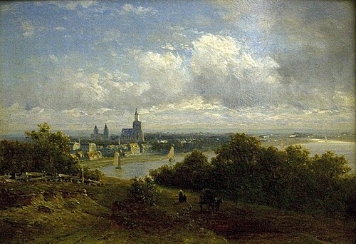 Vue d'Arnhem, 1852, Johannes Josephus Destrée