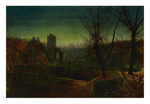 Knostrop Old Hall at Dusk, , John Atkinson Grimshaw