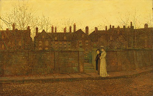 In the golden gloaming, , John Atkinson Grimshaw