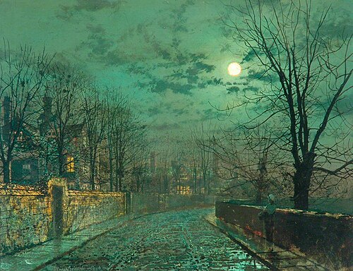 Moonlight Scene near Leeds, 1881, John Atkinson Grimshaw