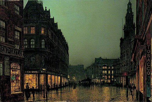 Boar Lane, Leeds, 1881, John Atkinson Grimshaw