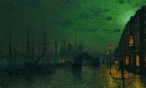 Princes Dock, Hull, , John Atkinson Grimshaw