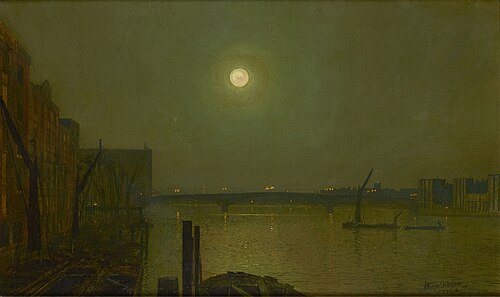 View of Southwark Bridge at Night, 1882, John Atkinson Grimshaw