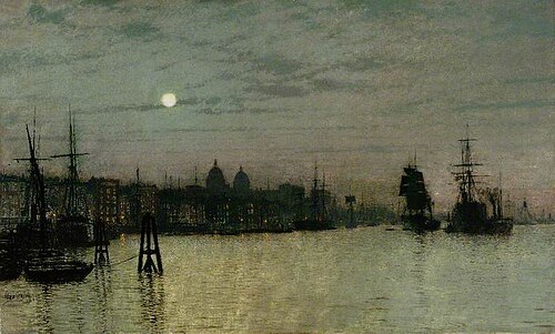 Greenwich, Half Tide, 1884, John Atkinson Grimshaw