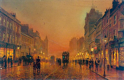 Briggate, Leeds, 1891, John Atkinson Grimshaw