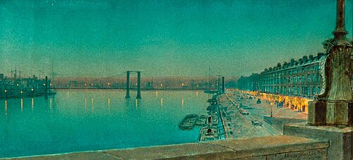 Night Scene, Rouen, 1893, John Atkinson Grimshaw