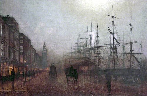 Salthouse Dock, Liverpool, 1884, , John Atkinson Grimshaw