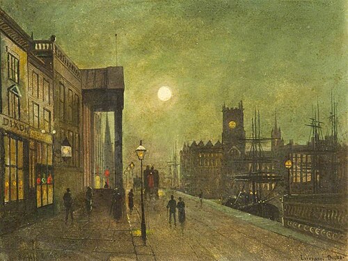 Liverpool Docks (panel 3 of 5), , John Atkinson Grimshaw