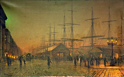 Salthouse Dock, Liverpool, , John Atkinson Grimshaw