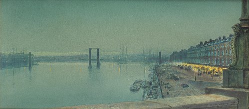 Quai de Paris, Rouen, 1893, John Atkinson Grimshaw
