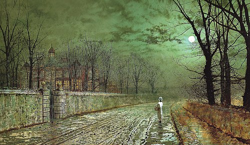 A Moonlit Evening, 1880, John Atkinson Grimshaw