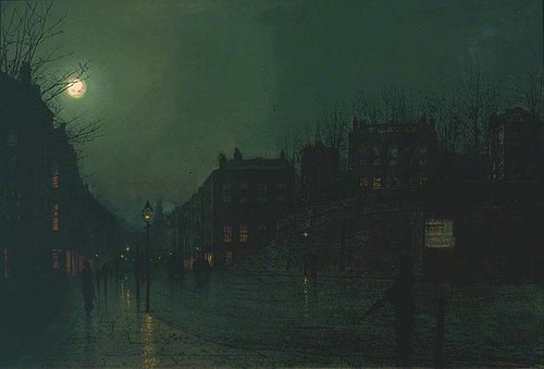View of Heath Street by Night, 1882, John Atkinson Grimshaw