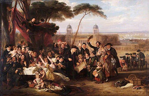 The Greenwich Pensioners Commemorating Trafalgar, 1836, John Burnet