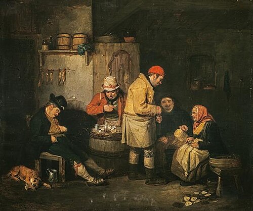 An Oyster-cellar in Leith, 1819, John Burnet