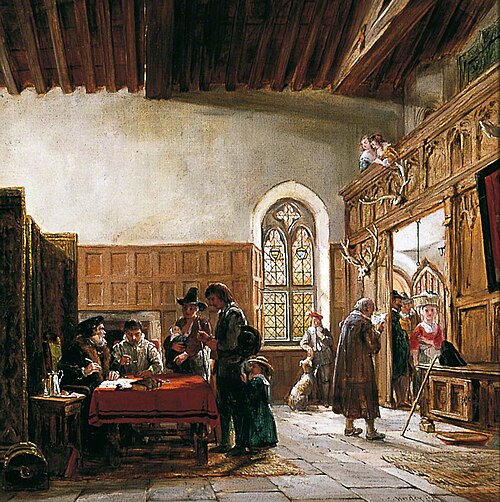 Rent Day at Haddon Hall, 1866, John Callcott Horsley