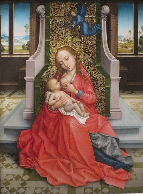 Virgin and Child with an angel, 1487, Maître de la Légende de sainte Catherine