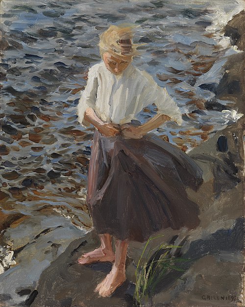 A Girl Standing in the Wind, 1893, Akseli Gallen-Kallela