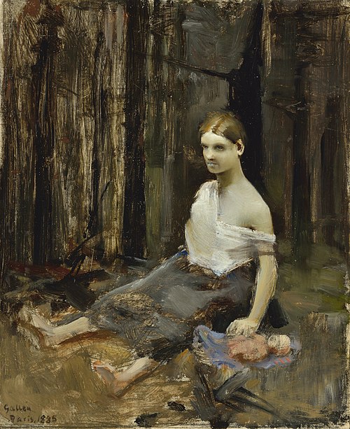 The Clandestine Birth, 1885, Akseli Gallen-Kallela