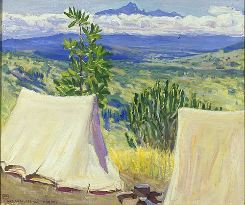View of Mount Kenya from Camp, 1910, Akseli Gallen-Kallela