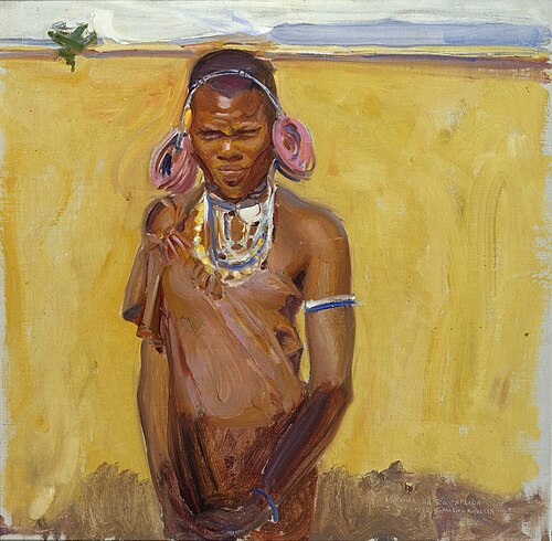 Kikuyu Woman with Glass Bead Necklace, 1909, Akseli Gallen-Kallela