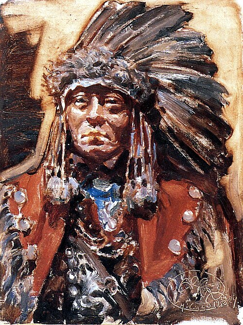 Indian Chief Clear Water, 1924, Akseli Gallen-Kallela