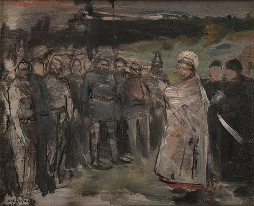 Bishop Henry Baptizing Finns, 1885, Akseli Gallen-Kallela